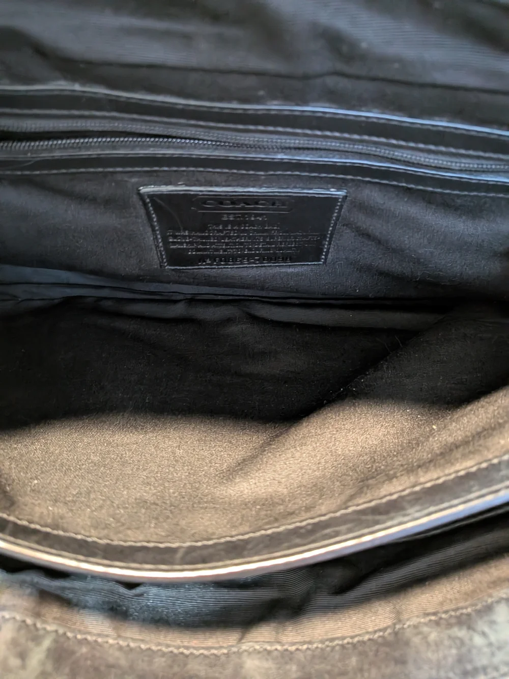 Classic Black Coach F0869-70098 Leather Unisex Briefcase Bag